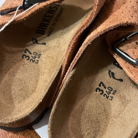 NWT Birkenstock Arizona perforated suede strap sandals - Picture 5 of 5